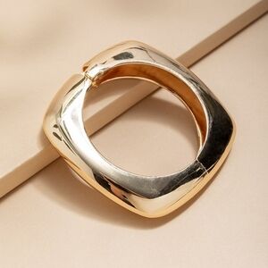 Gold Square Round Bangle